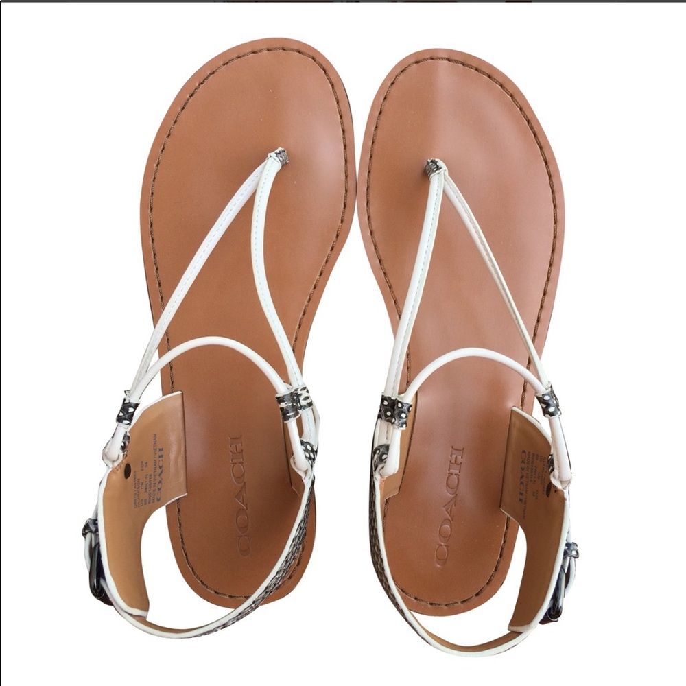 Coach leather sandals